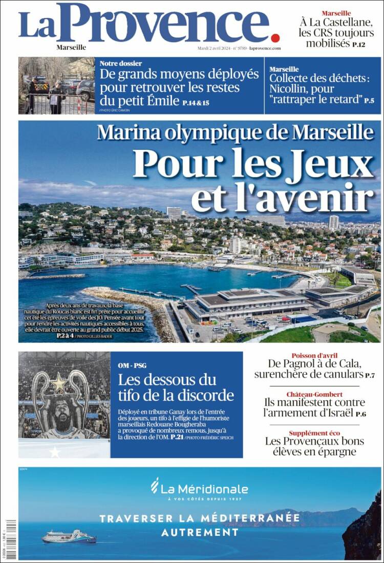 Portada de La Provence (Francia)