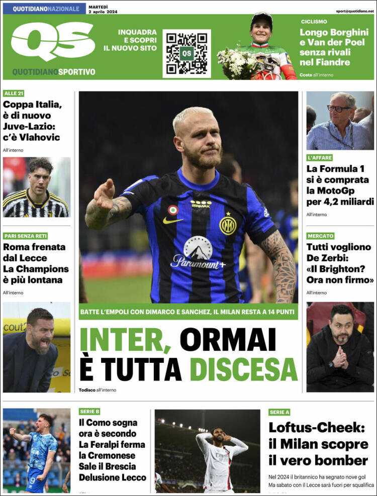 Portada de Quotidiano Sportivo (Italia)
