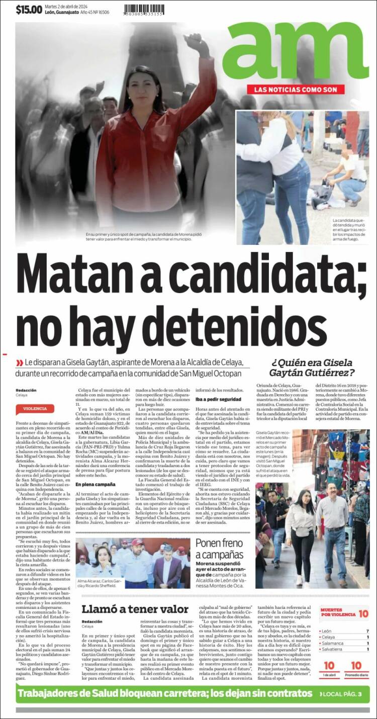 Portada de Al Día A.M. (M&eacute;xico)