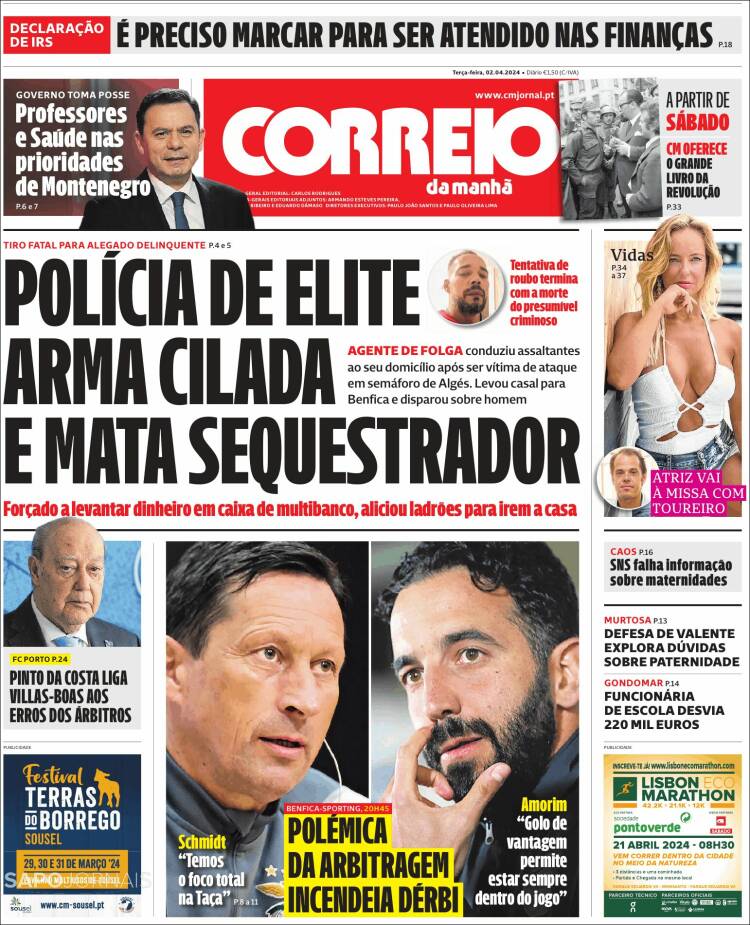 Portada de Correio da Manhã (Portugal)