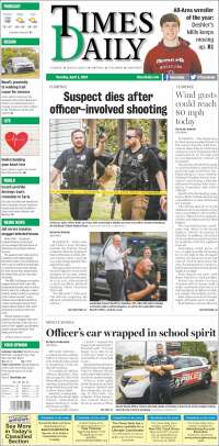 Portada de Times Daily (USA)
