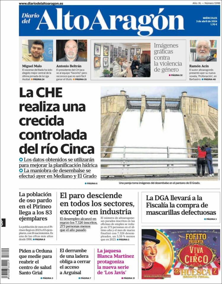 Portada de Diario del AltoAragón (España)