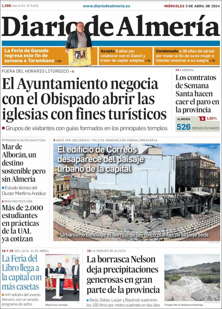 Portada de Diario de Almería (España)