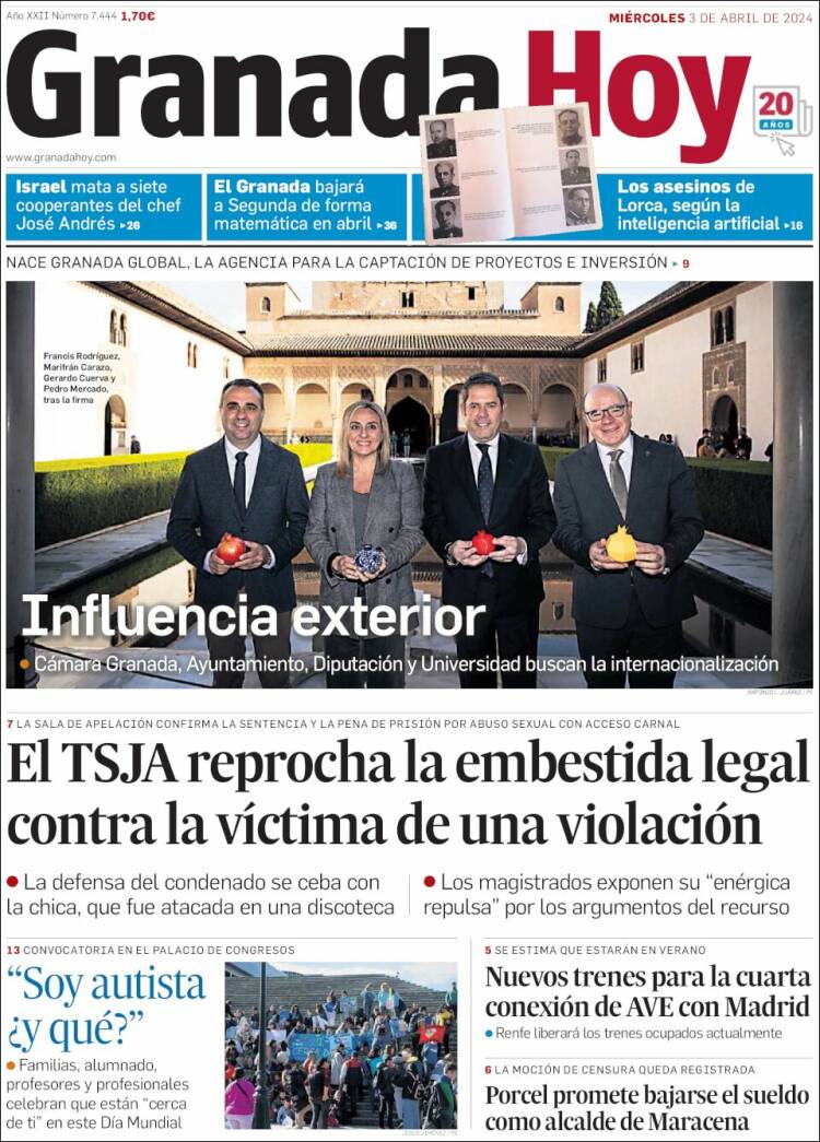 Portada de Granada Hoy (España)