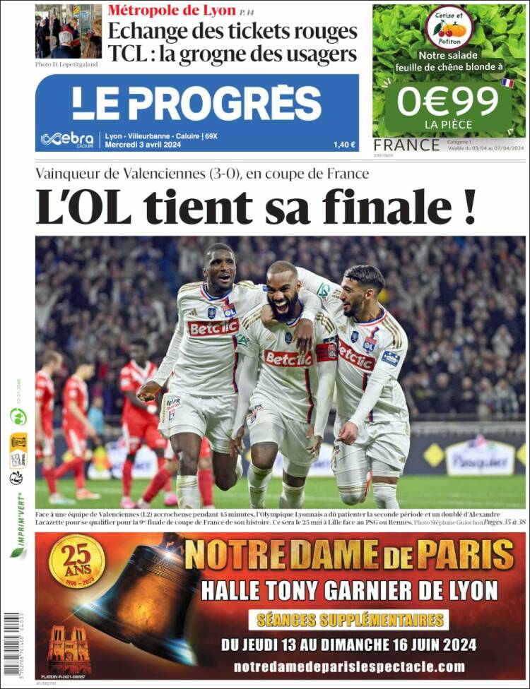 Portada de Progres de Fecamp (Francia)