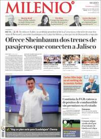 Portada de Milenio - Jalisco (México)