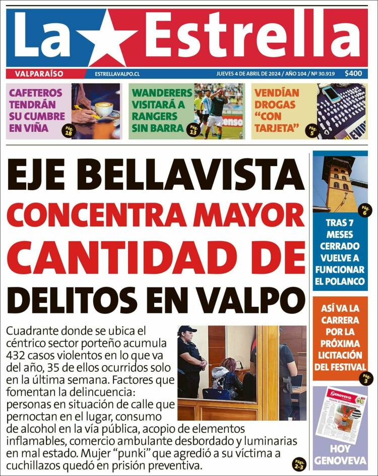 Portada de Estrella de Valparaiso (Chile)