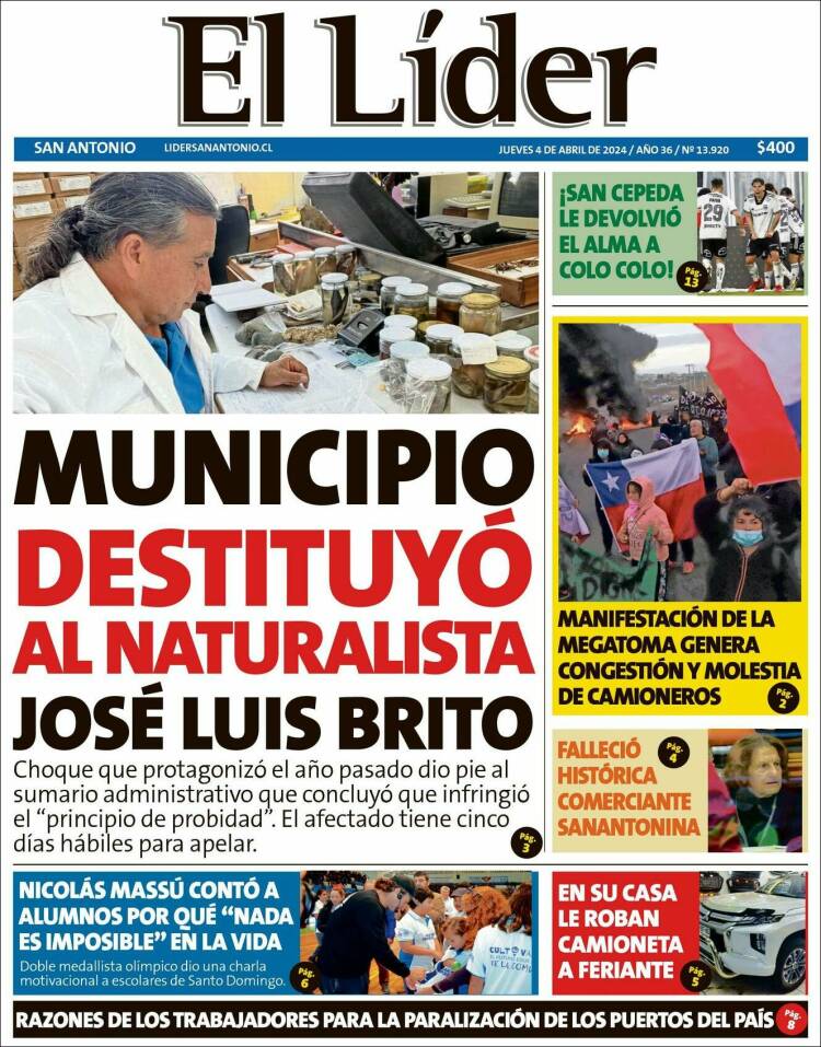 Portada de Lider de San Antonio (Chile)