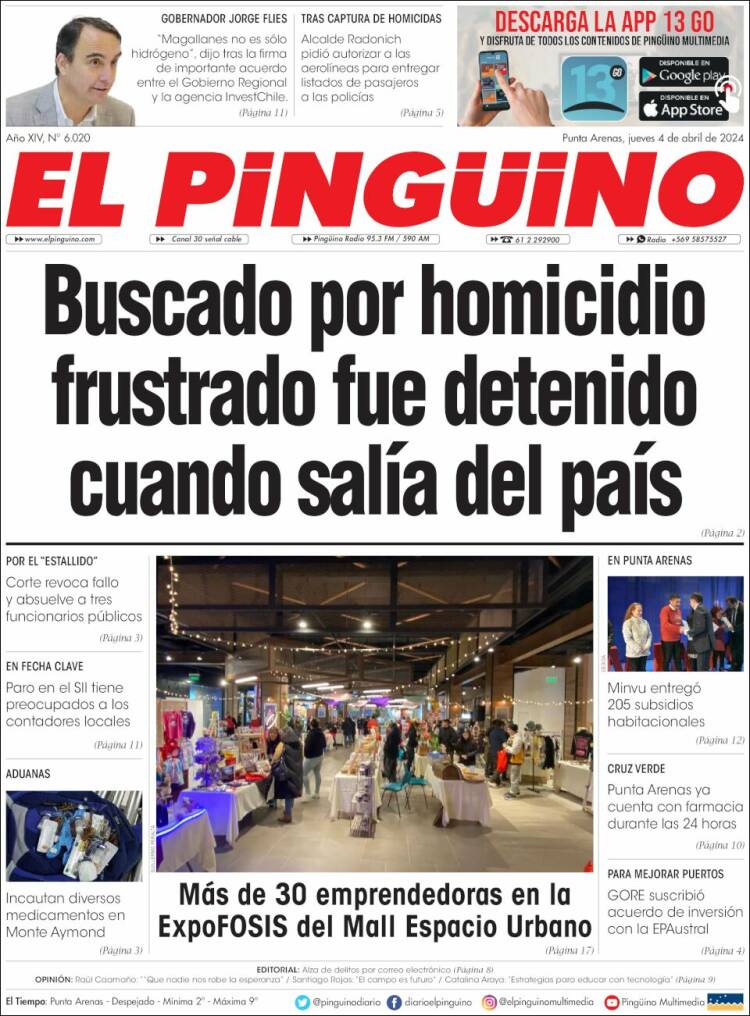 Portada de El Pingüino (Chile)