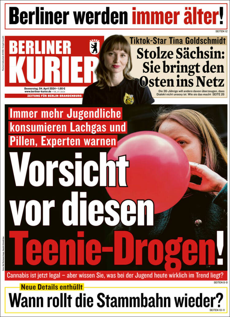 Portada de Berliner Kurier - Startseite BK (Alemania)