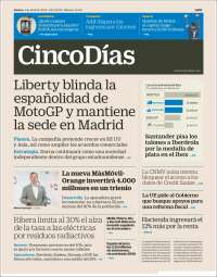Portada de Cinco Días (Espa&ntilde;a)