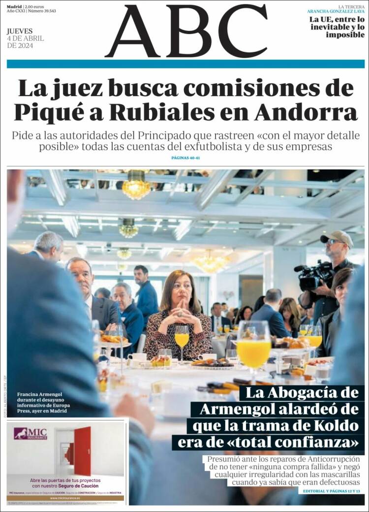 Portada de ABC (España)