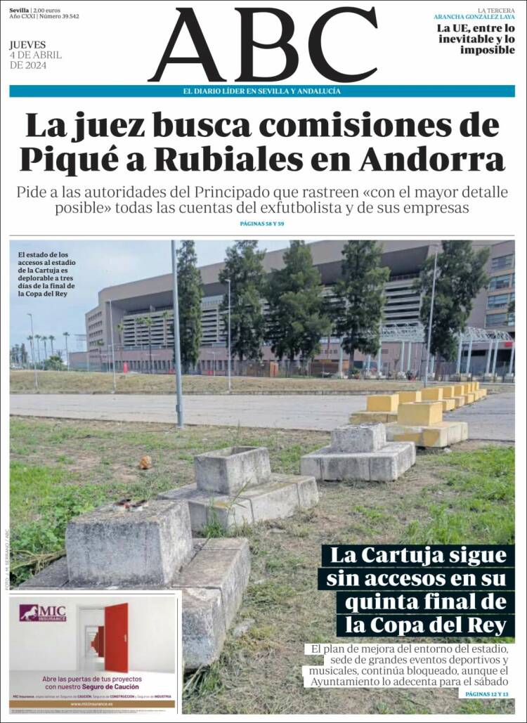 Portada de ABC - Sevilla (España)
