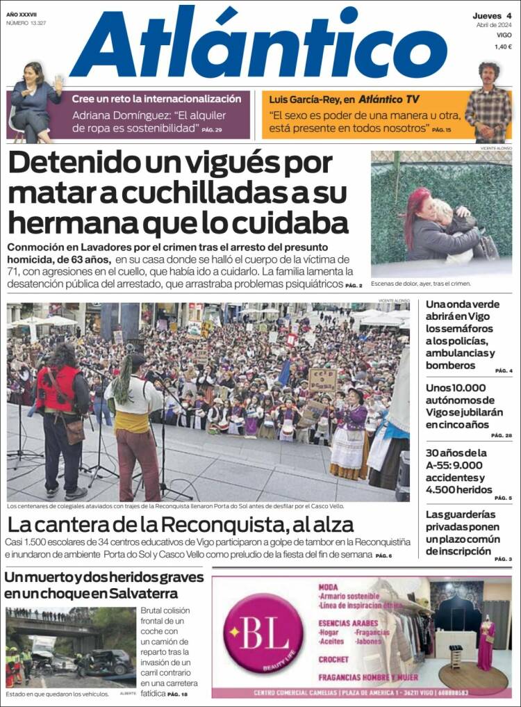 Portada de Atlántico Diario (España)