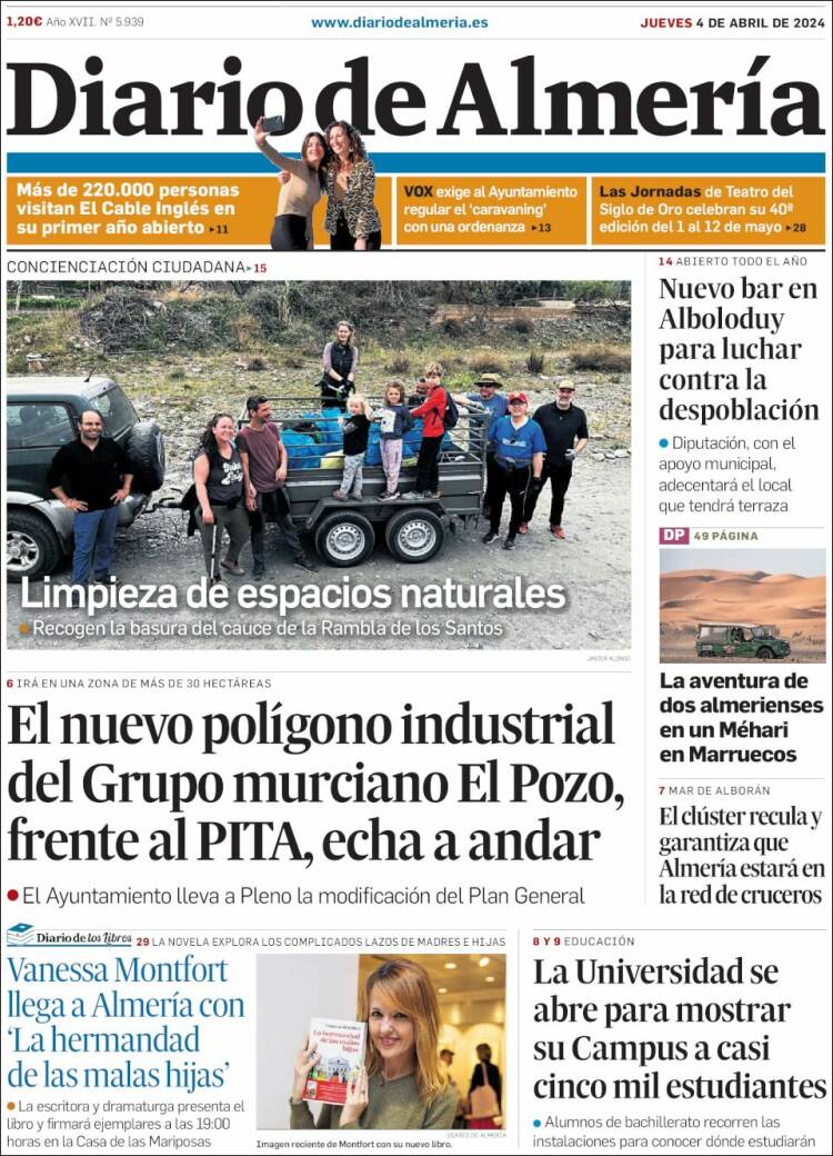 Portada de Diario de Almería (España)