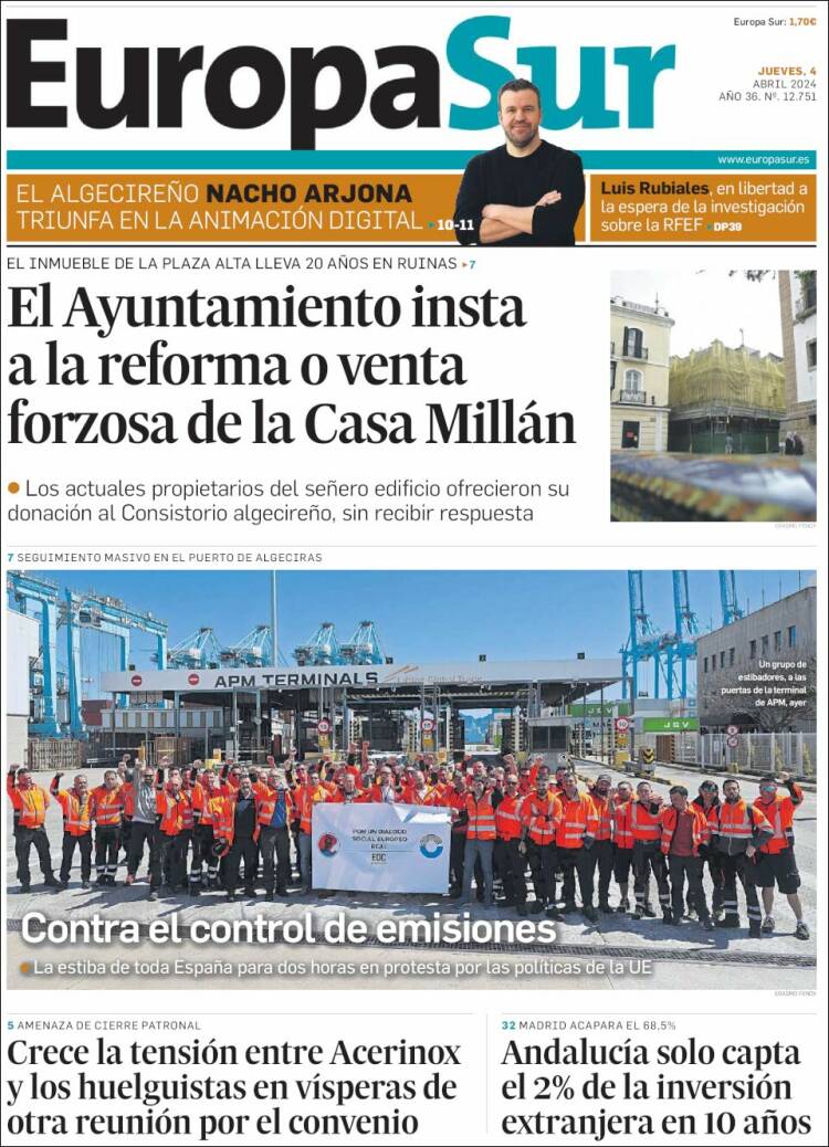 Portada de Europa Sur (España)