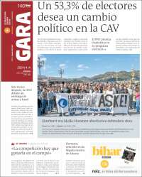 Portada de Gara (España)