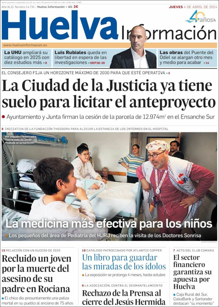 Portada de Huelva Información (España)