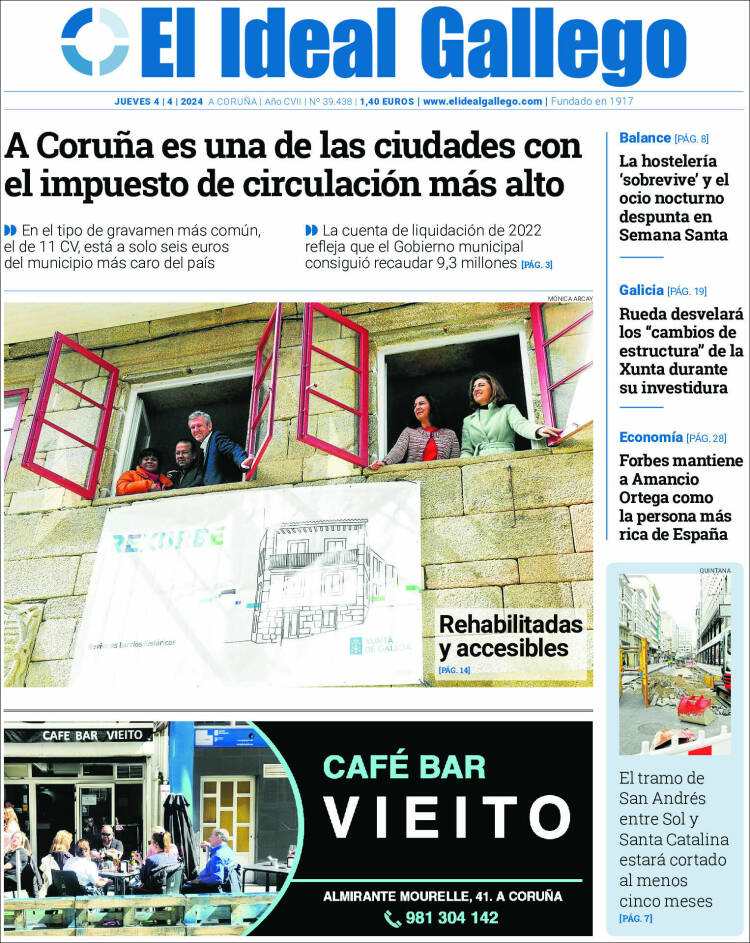 Portada de El Ideal Gallego (España)