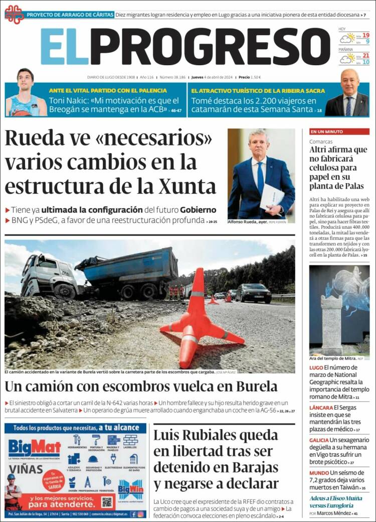 Portada de El Progreso (España)