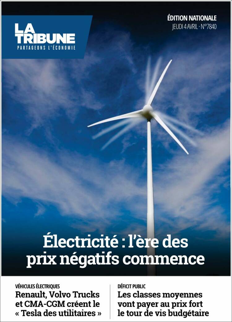 Portada de La Tribune (Francia)