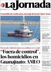 Portada de La Jornada (M&eacute;xico)