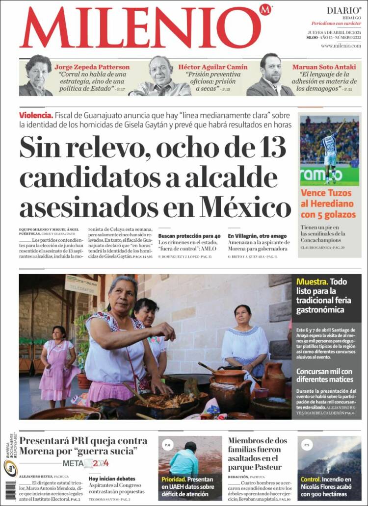 Portada de Milenio de Hidalgo (M&eacute;xico)