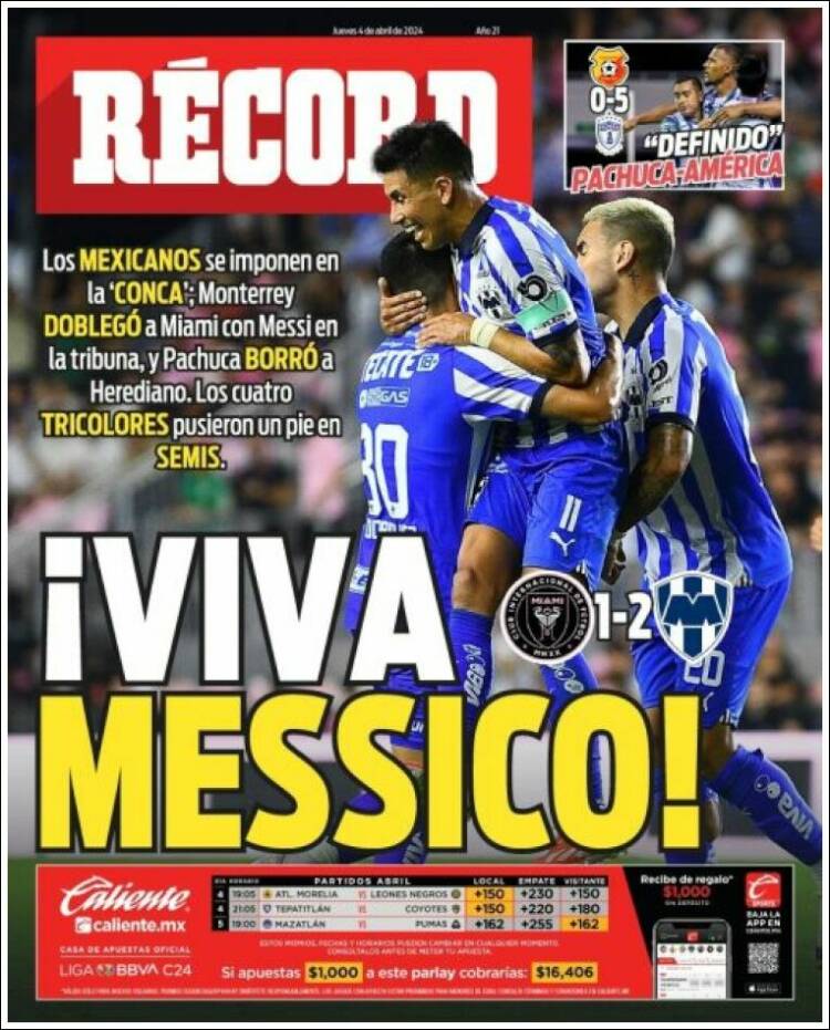 Portada de Record (M&eacute;xico)