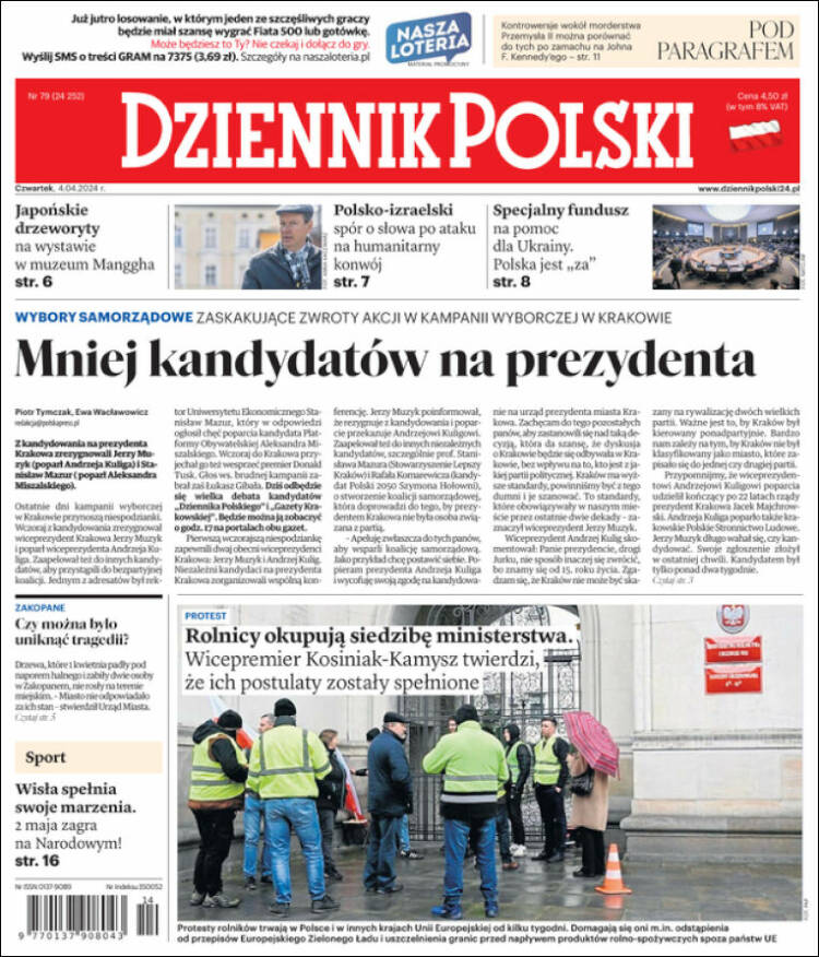 Portada de Dziennik (Polonia)