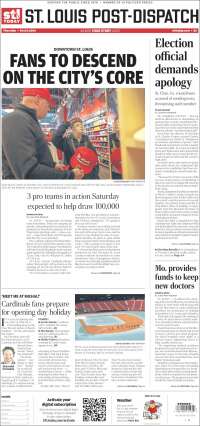 Portada de St. Louis Post-Dispatch (USA)