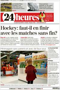 Portada de 24 Heures (Suisse)