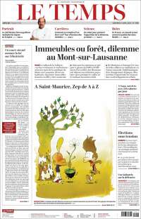 Portada de Le Matin (Suisse)