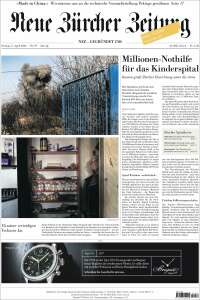 Portada de Neue Zürcher Zeitung (Suisse)