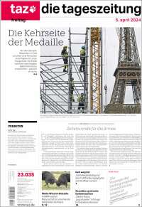 Portada de Die Tageszeitung (Germany)