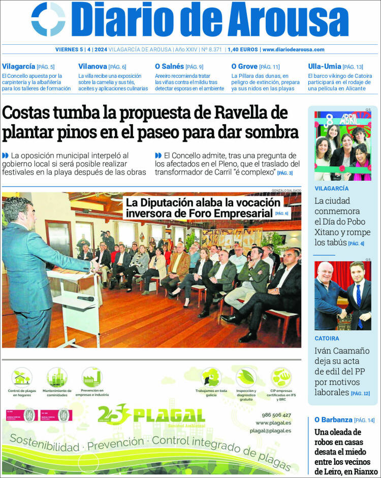 Portada de Diario de Arousa (España)