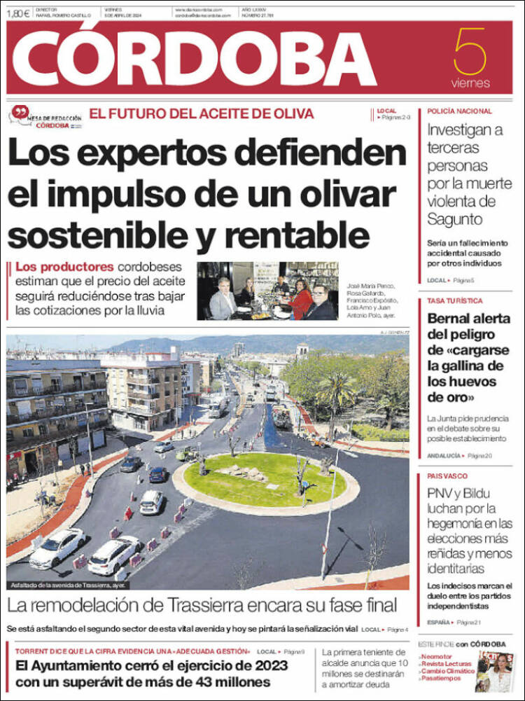 Portada de Diario de Córdoba (España)