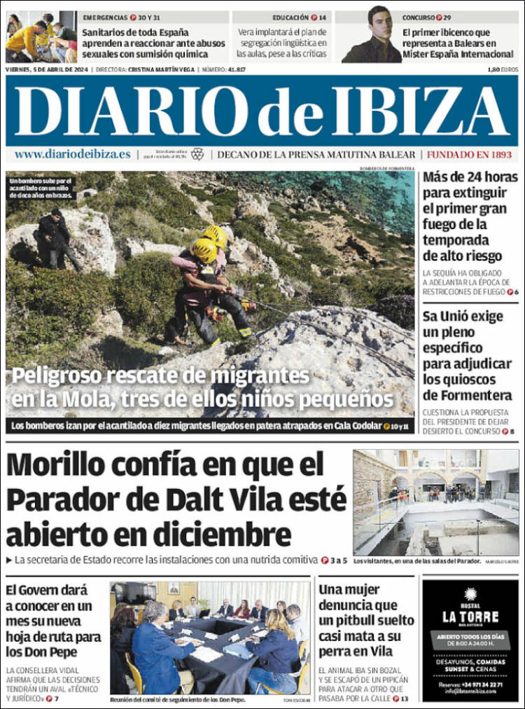Portada de Diario de Ibiza (España)