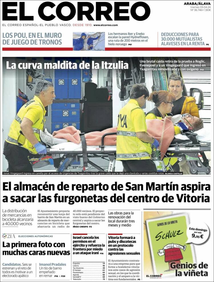 Portada de El Correo - Álava (España)