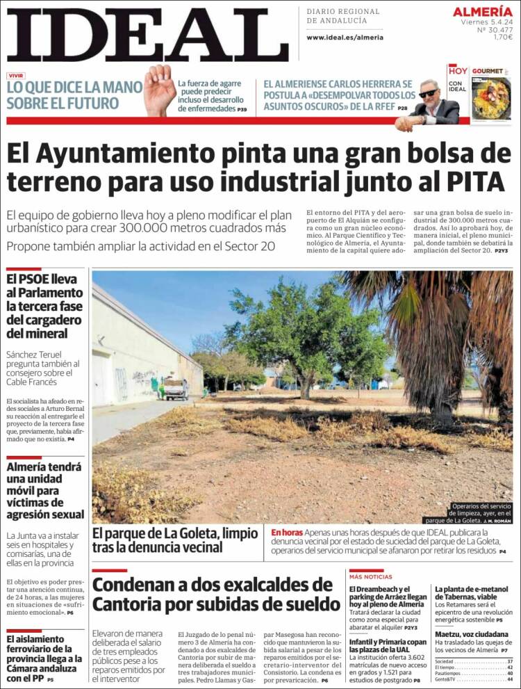 Portada de Ideal Almeria (España)