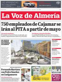 Portada de La Voz de Almería (España)