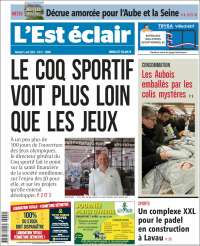 Portada de L'Est Eclair (Francia)