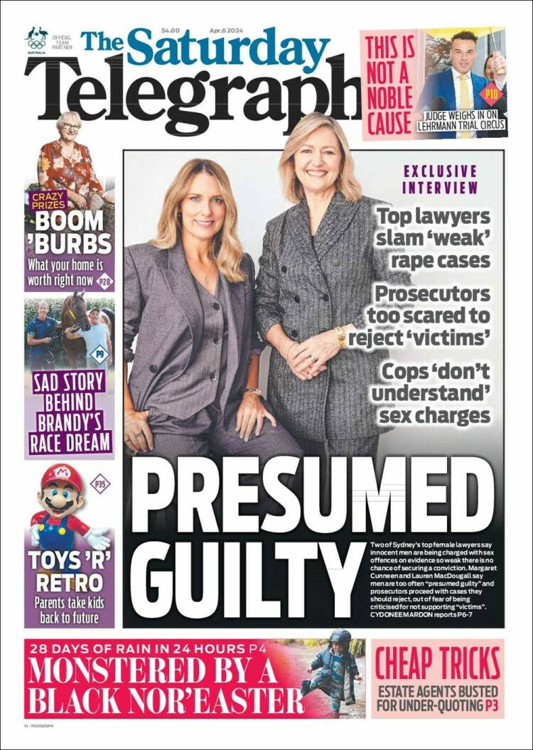 Portada de The Daily Telegraph (Australia)