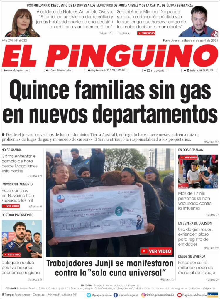 Portada de El Pingüino (Chile)