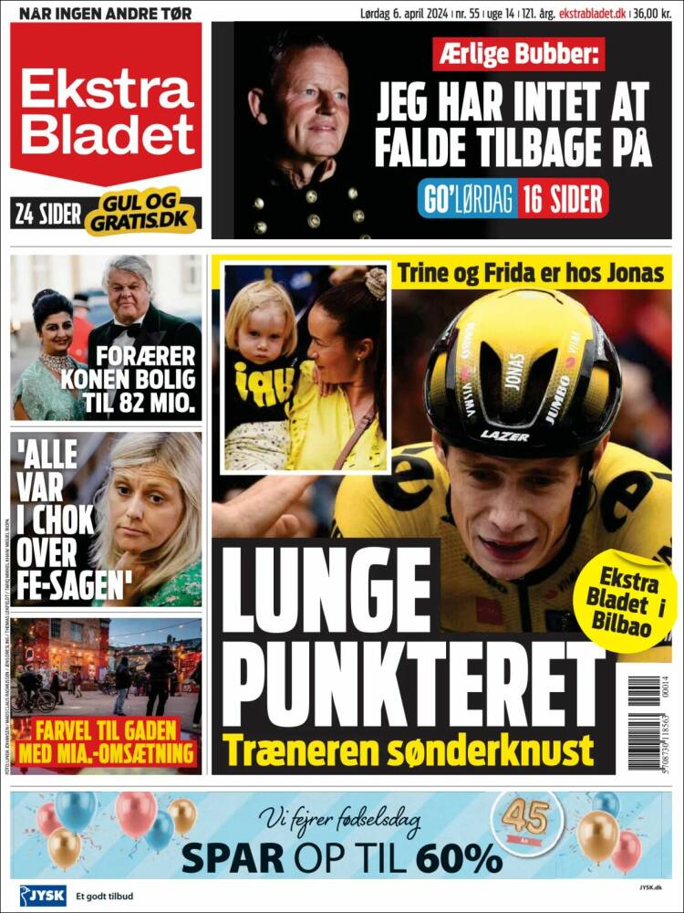 Portada de Ekstra Bladet (Dinamarca)