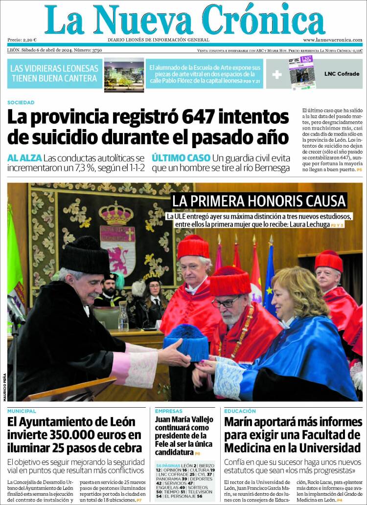 Portada de La Nueva Crónica (España)