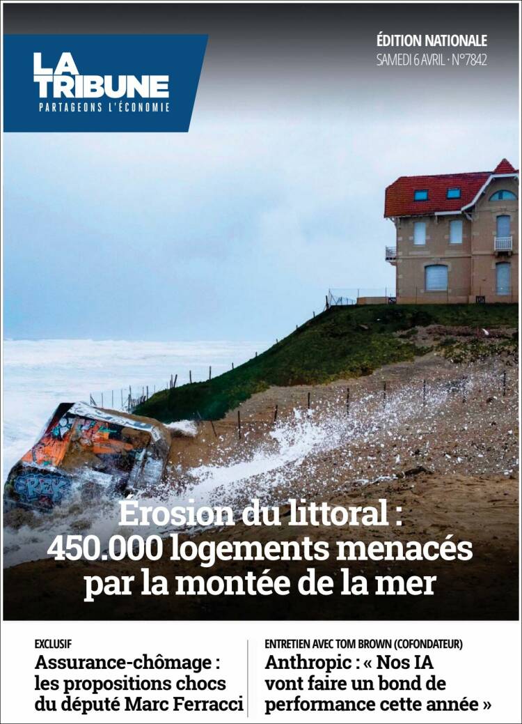 Portada de La Tribune (Francia)