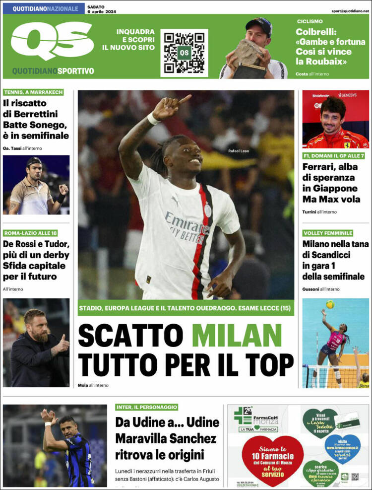 Portada de Quotidiano Sportivo (Italia)