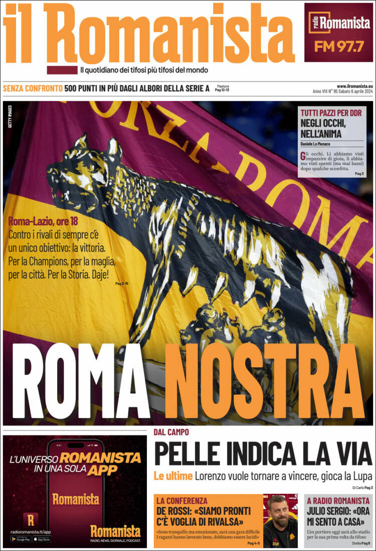 Portada de Romanista (Italia)