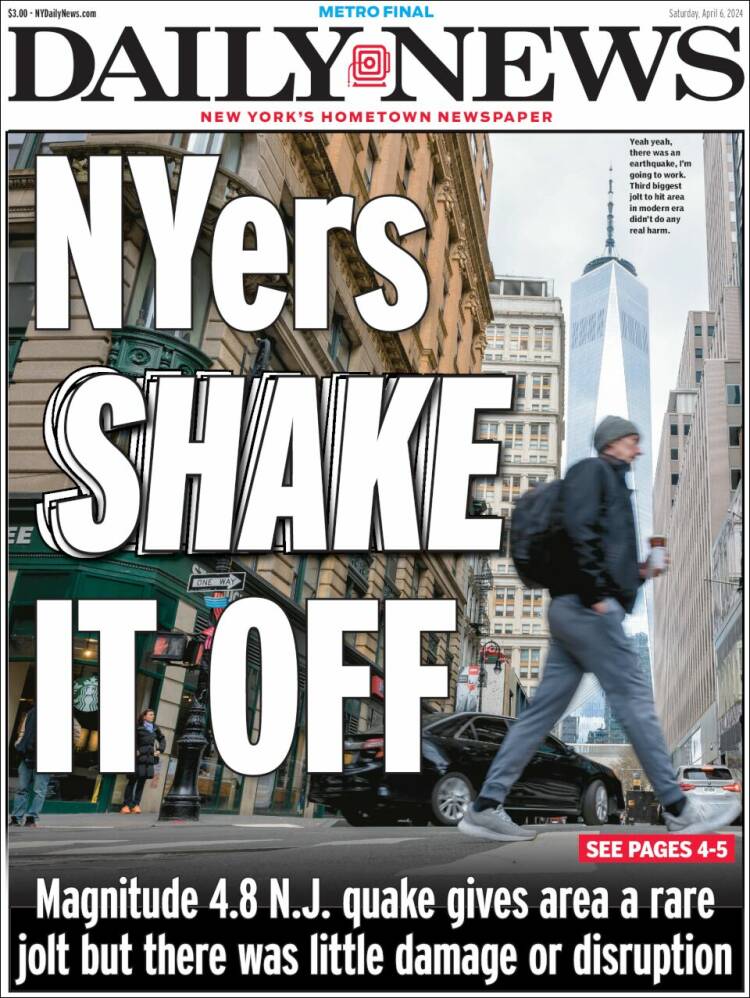 Portada de Daily News - New York (USA)