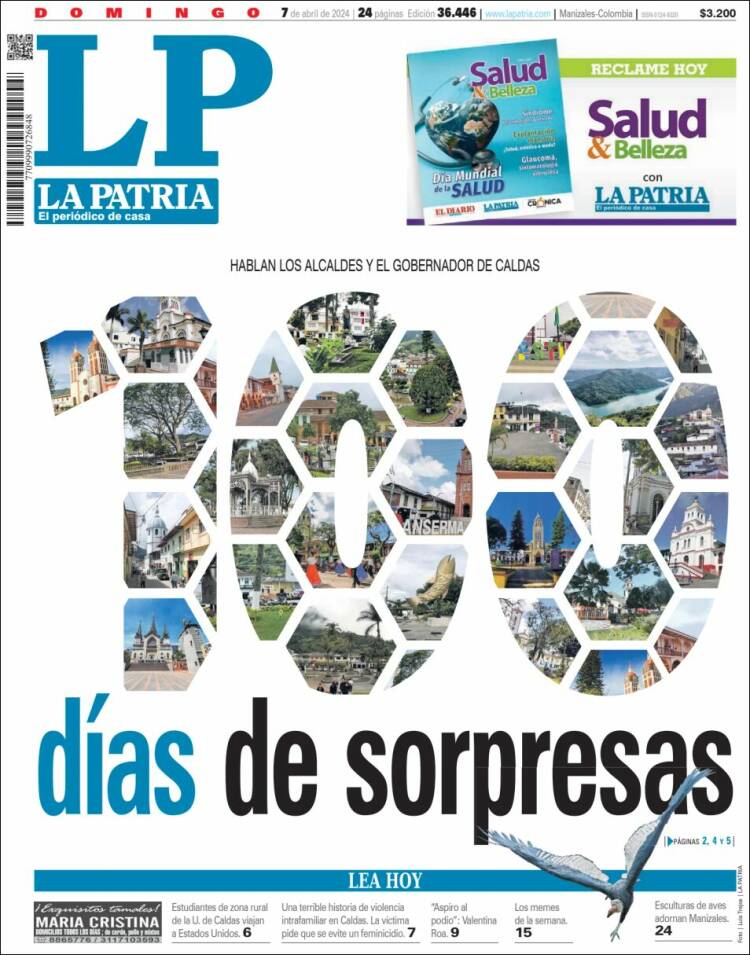 Portada de La Patria (Colombia)